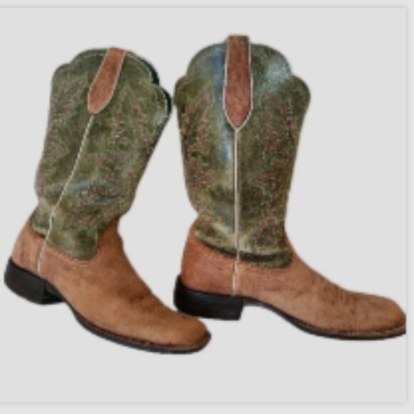 Ariat Full-grain Leather Western Boots Woman's Size 10 - Picture 1 of 17